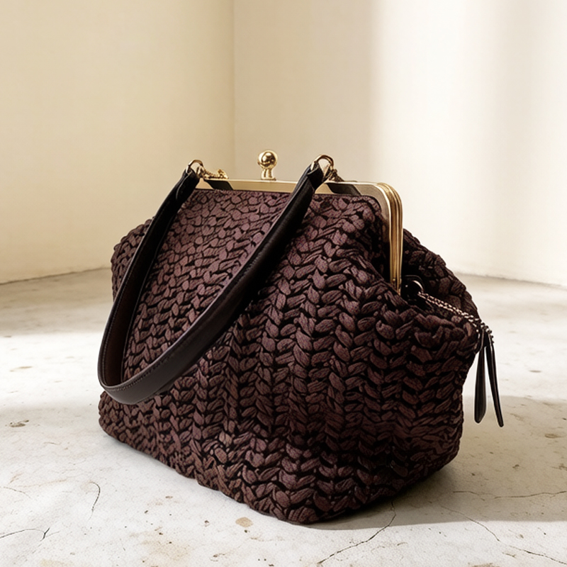 Luxury Bags Reseller - حقائب شاطئ من القش بإطار قفل