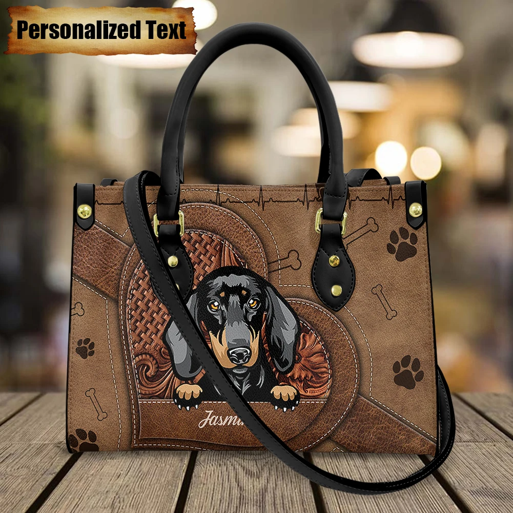 Luxury Bags Name For Women - حقائب كتف جلدية للنساء مع طباعة