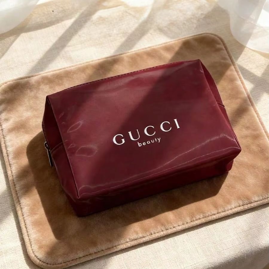 Luxury Bags Gucci - حقيبة غوتشي من القماش الأحمر المتين،