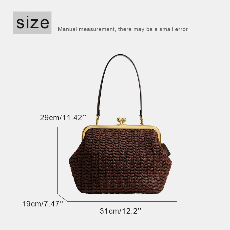 حقائب شاطئ من القش بإطار قفل ي - مراجعة Luxury Bags Reseller وسعره