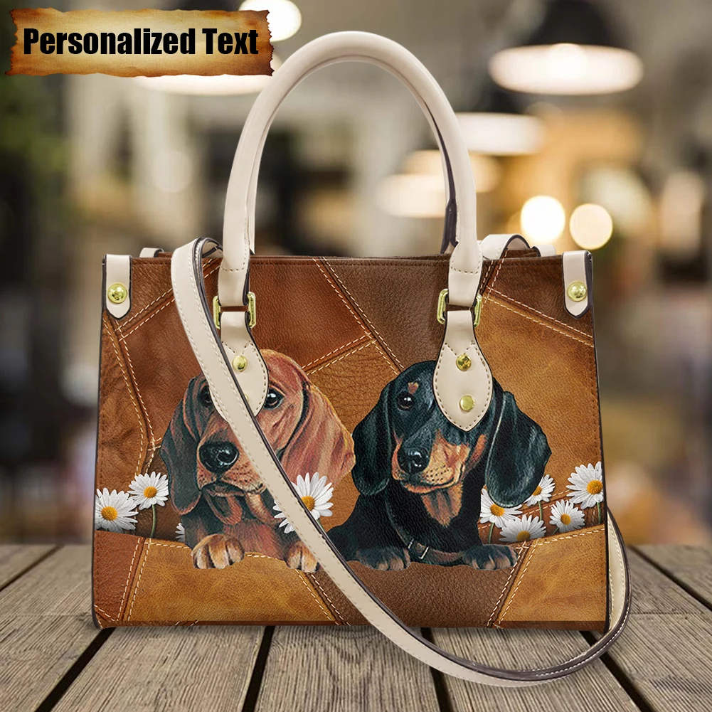 حقائب كتف جلدية للنساء مع طباع - مراجعة Luxury Bags Name For Women وسعره