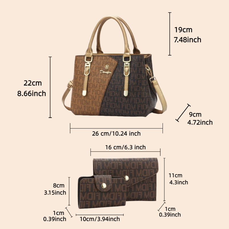 مجموعة حقائب نسائية من 3 قطع،  - مراجعة Luxury Bags For Women وسعره