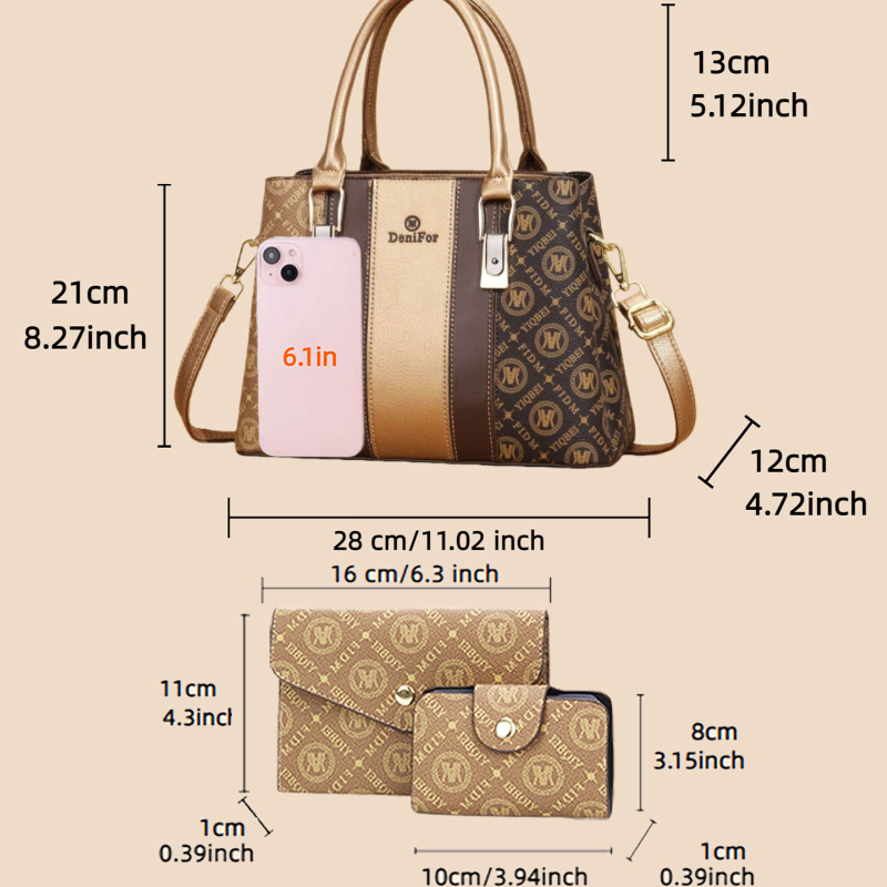 مجموعة من 3 حقائب يد نسائية بت - مراجعة Luxury Bags For Women وسعره