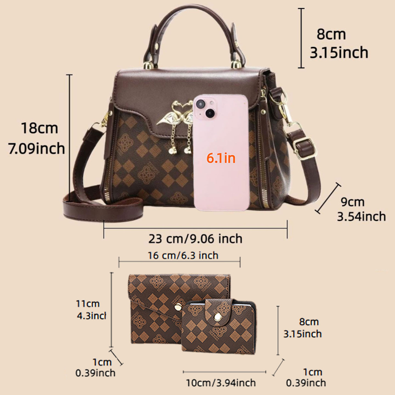 مجموعة حقائب نسائية من 3 قطع،  - مراجعة Luxury Bags For Women وسعره